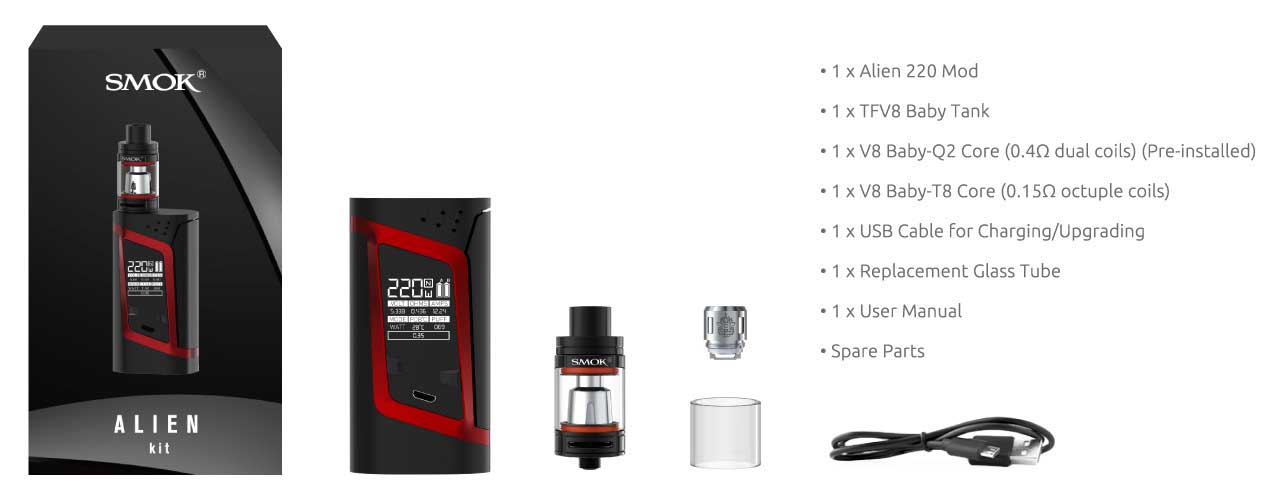 Smok ALIEN Kit specs