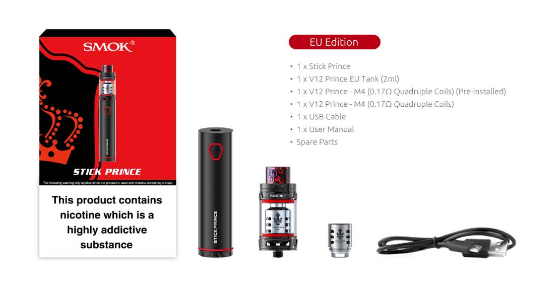 Smok Prince Stick Kit includes